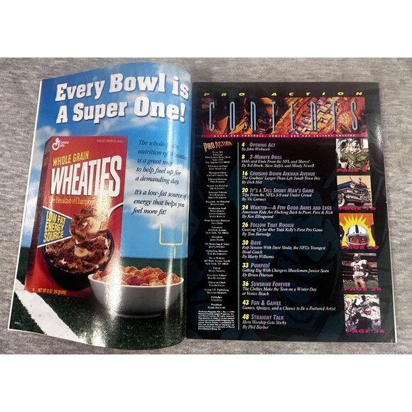 Pro Action Magazine #1 October 1994 Marvel Comic with Uncanny X-Men Paperback - Picture 3 of 6